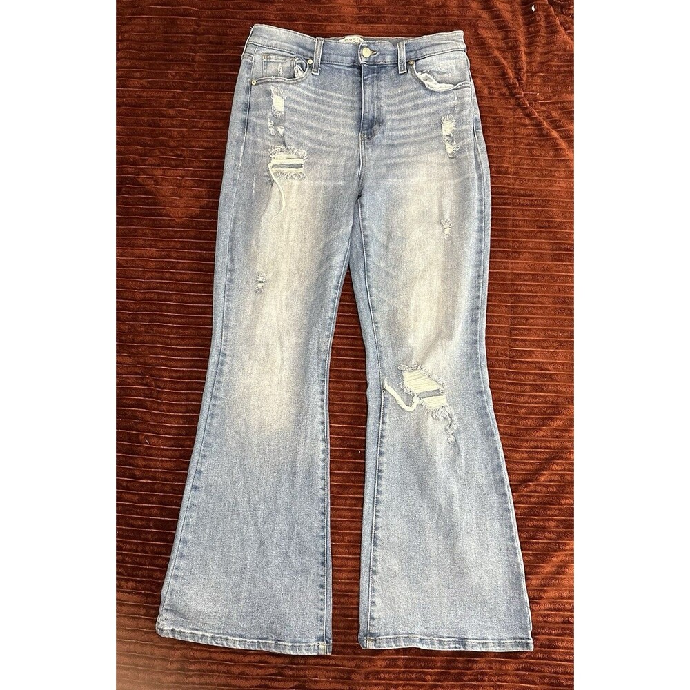 And Now This Woman’s Jeans Size 30 Flare Bell bottom Distressed